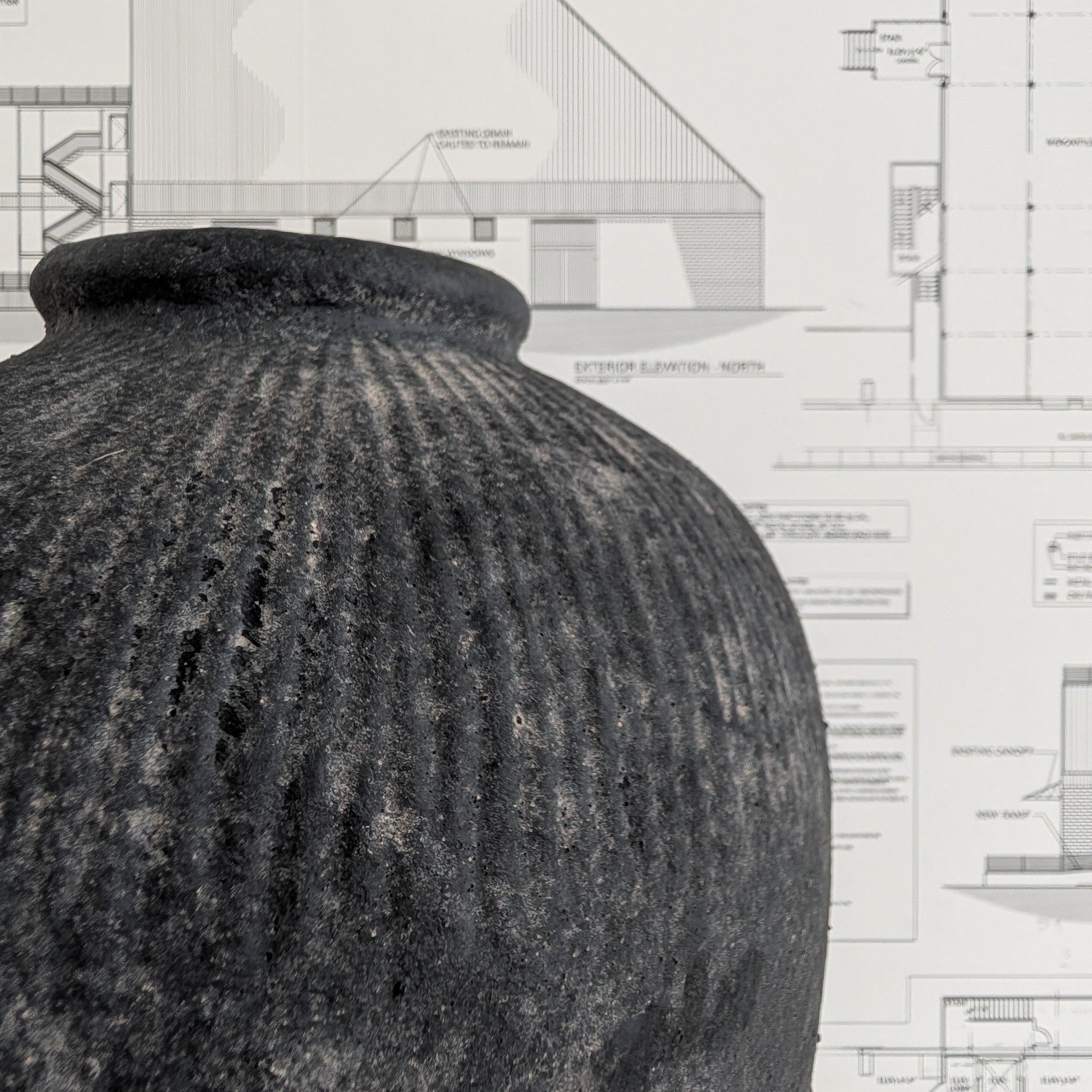 Black Terracotta Vase