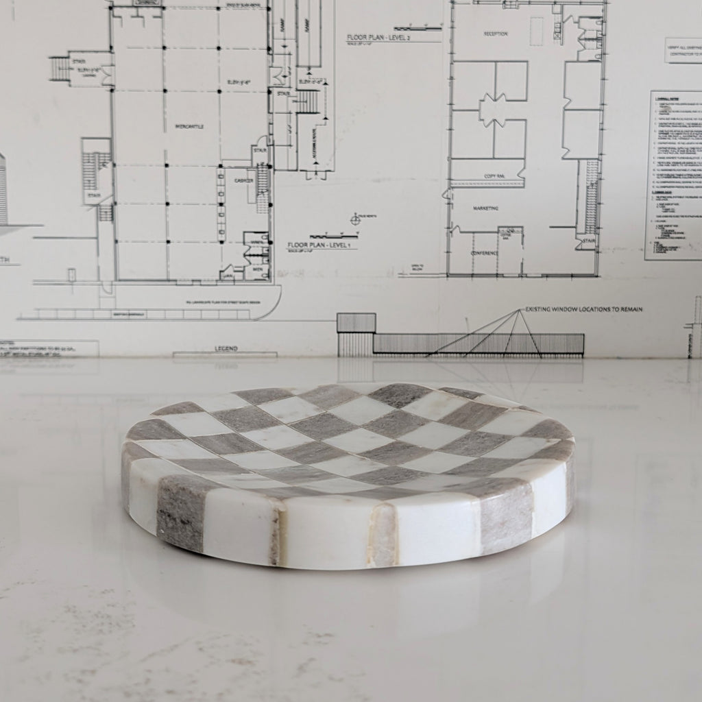 Checkered Marble Dish