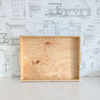 Burl Tray W/ Handles