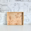 Burl Tray W/ Handles