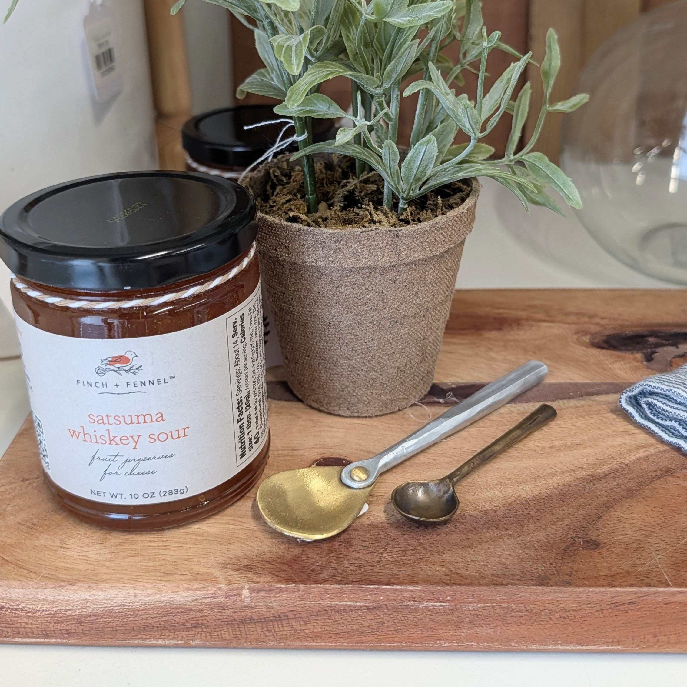 Aged Brass Salt Spoon