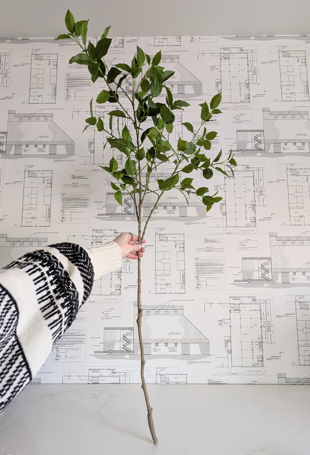 Faux Ficus Branch