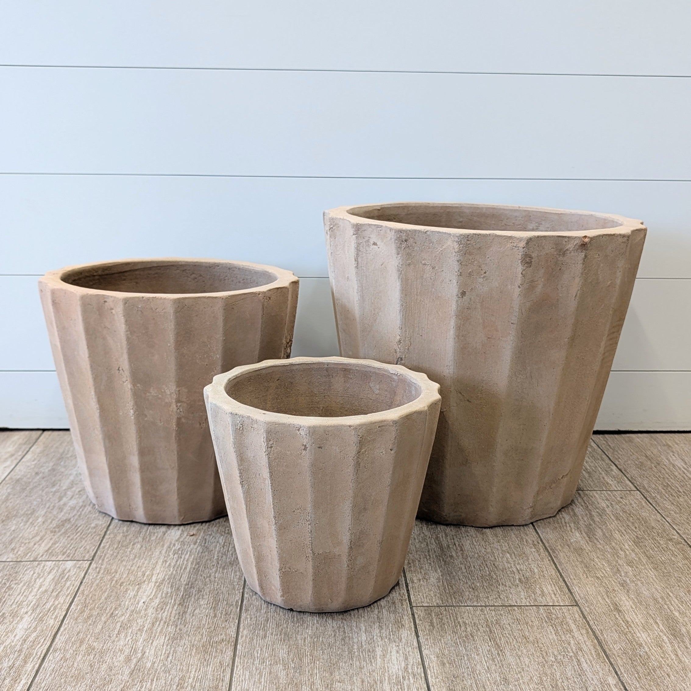 Fluted Terracotta Planter
