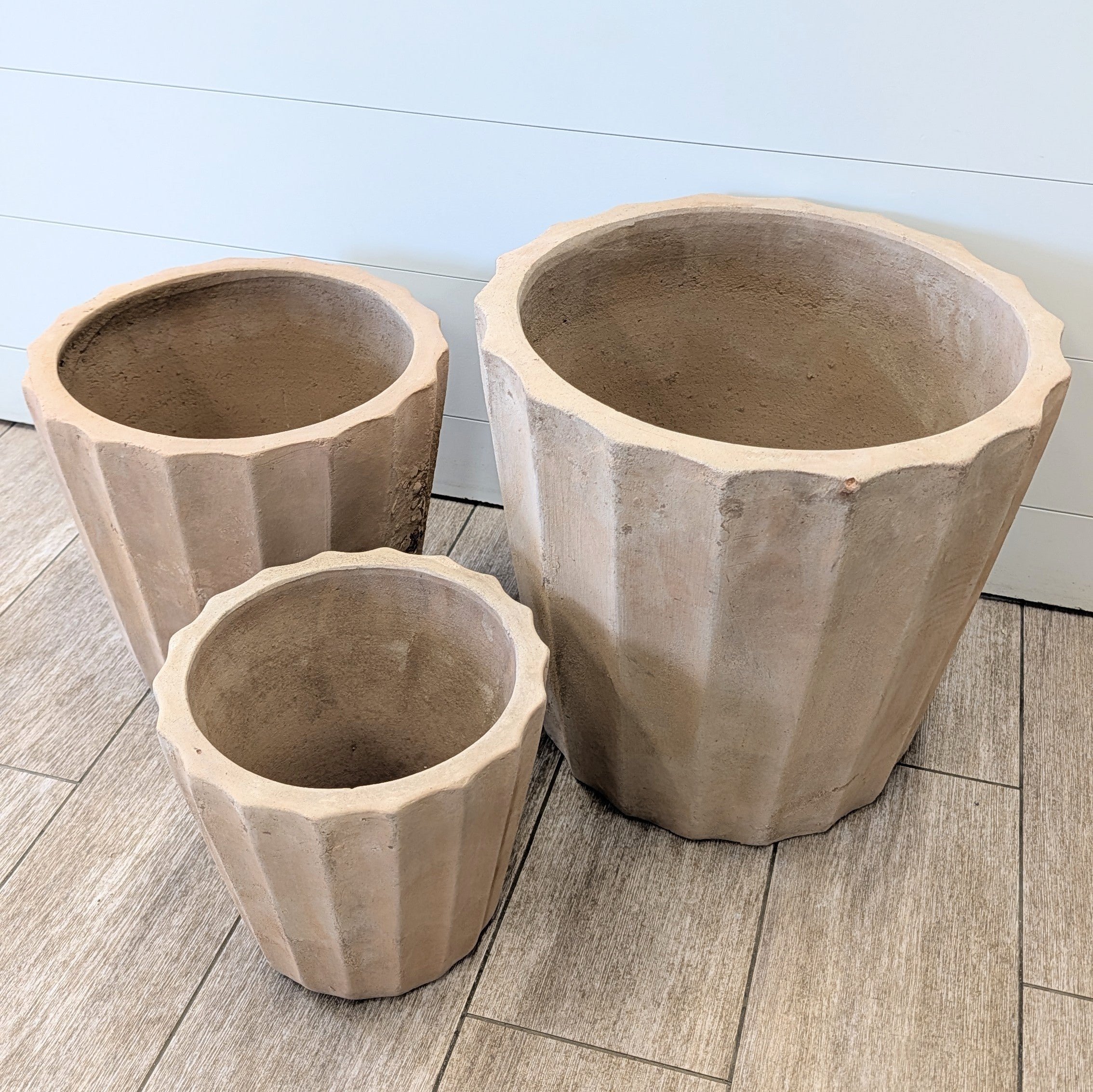 Fluted Terracotta Planter