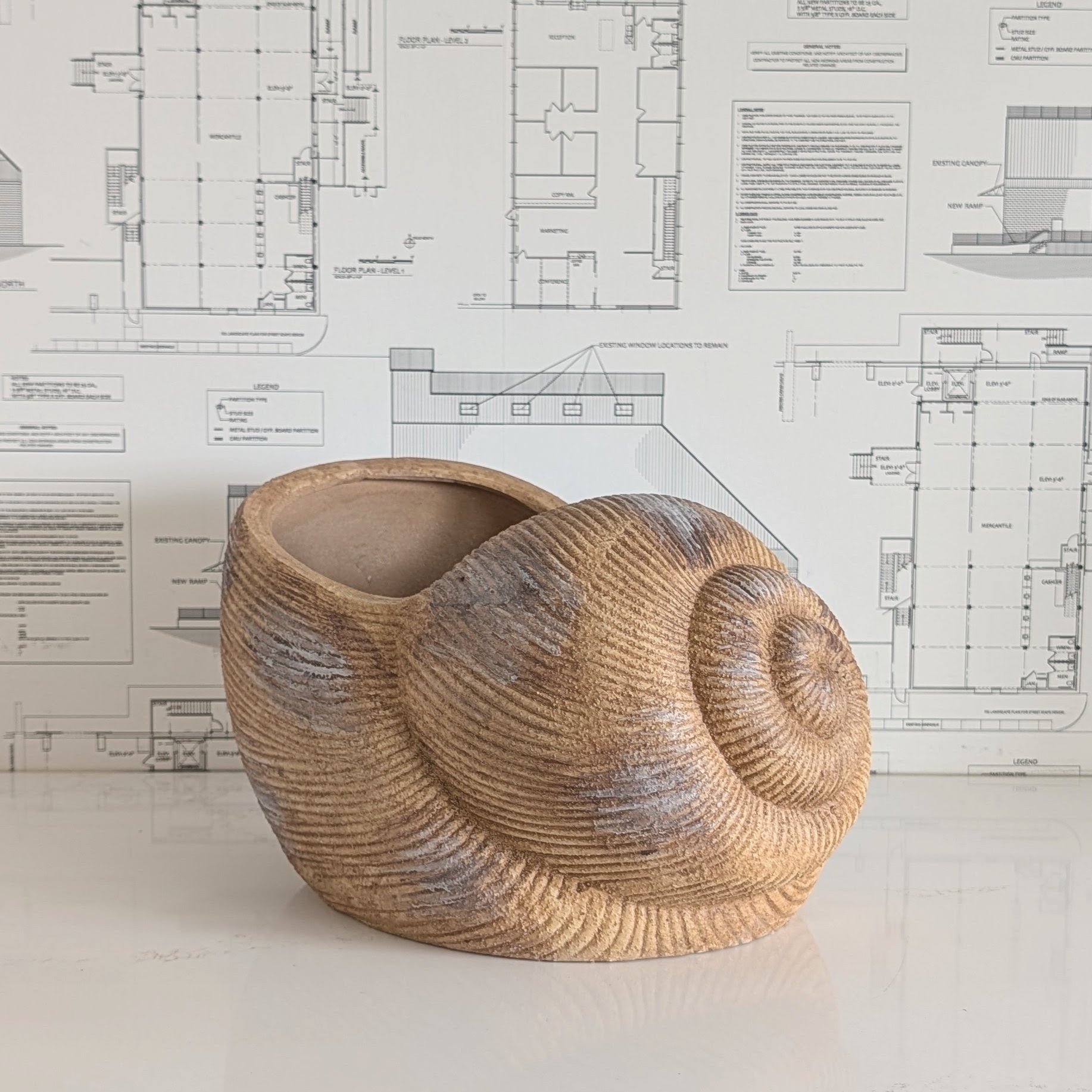 Terracotta Snail Planter