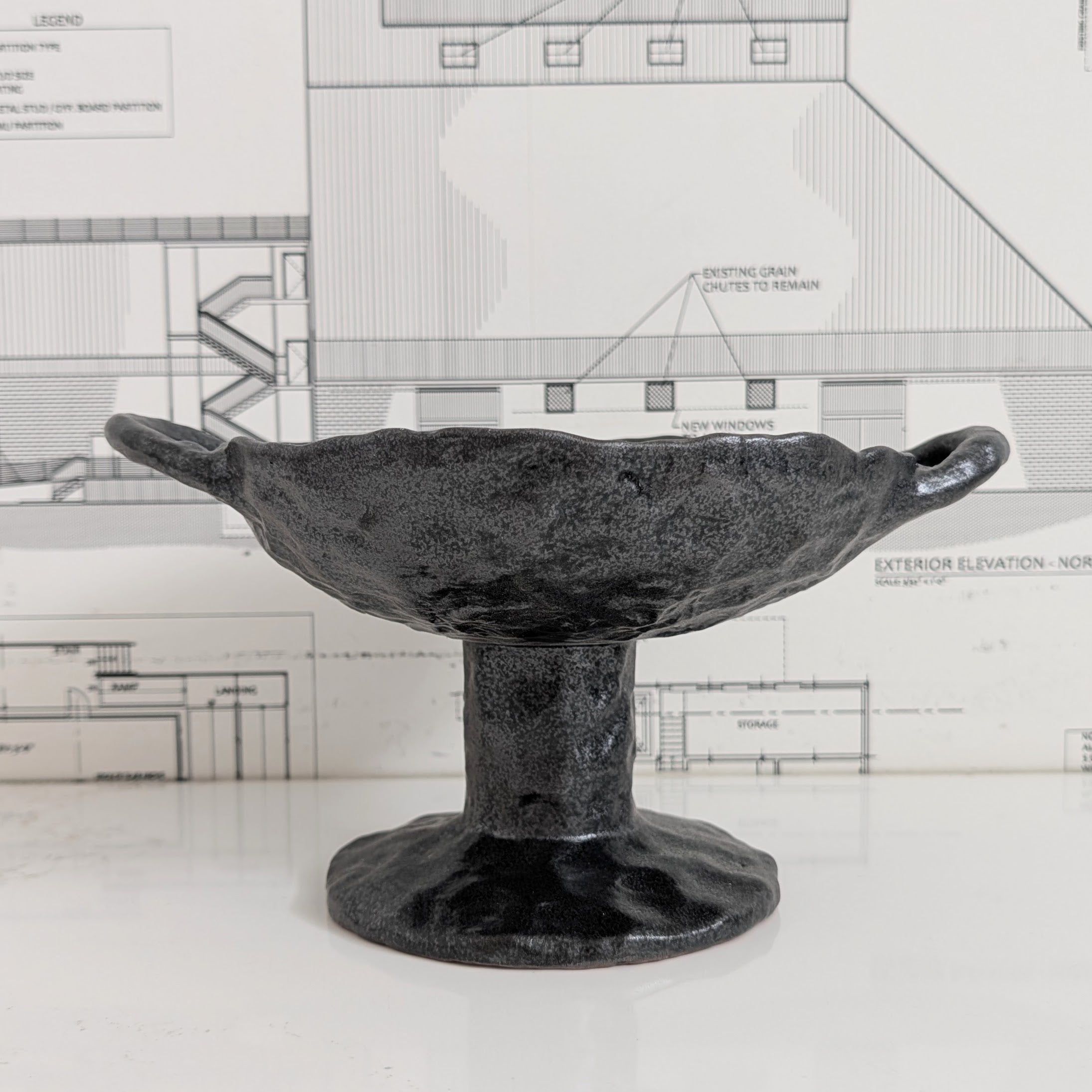 Footed Dish - Black