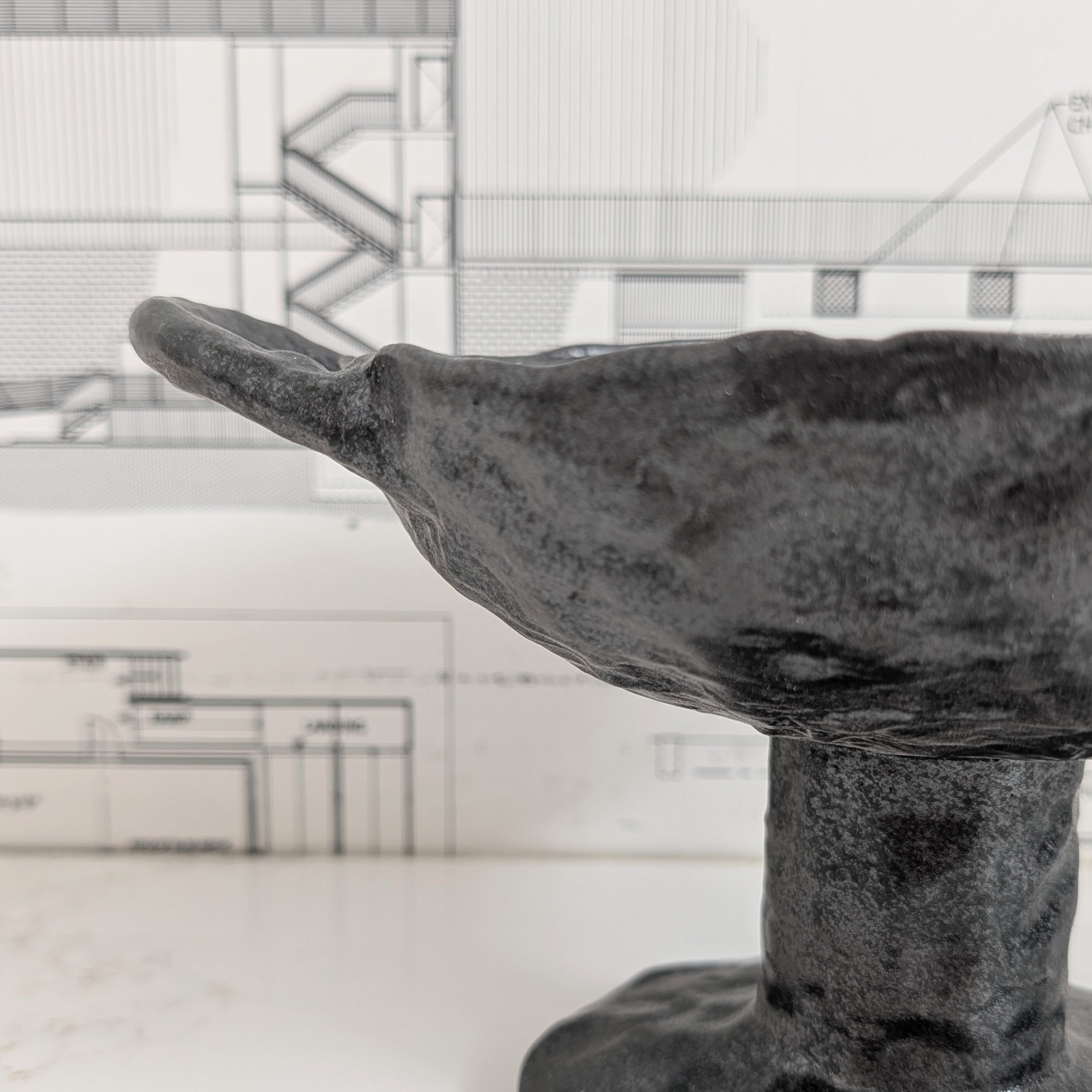 Footed Dish - Black