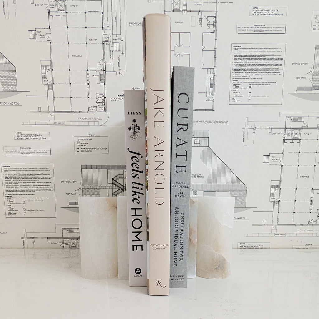 Alabaster Bookends