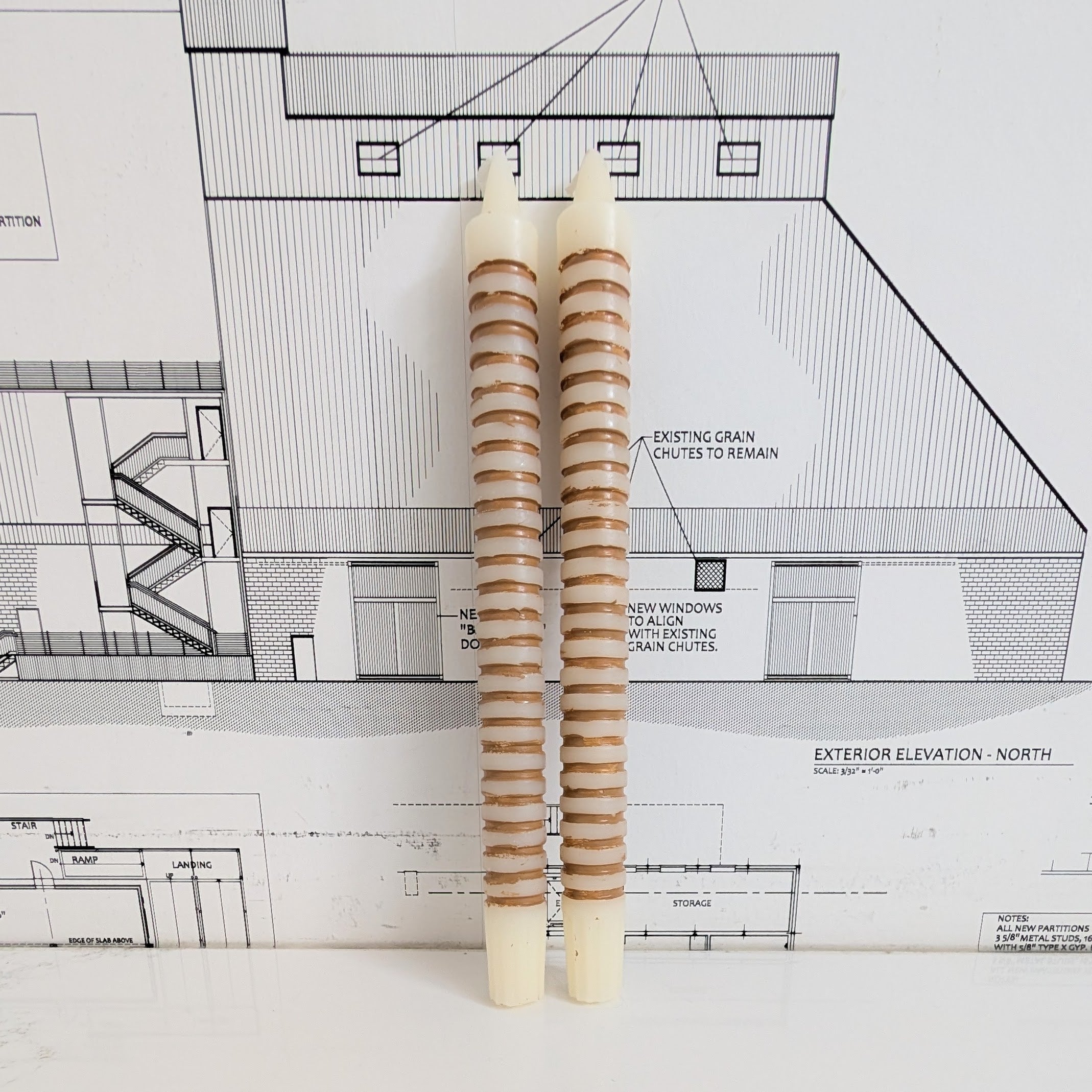 Striped Taper Candles