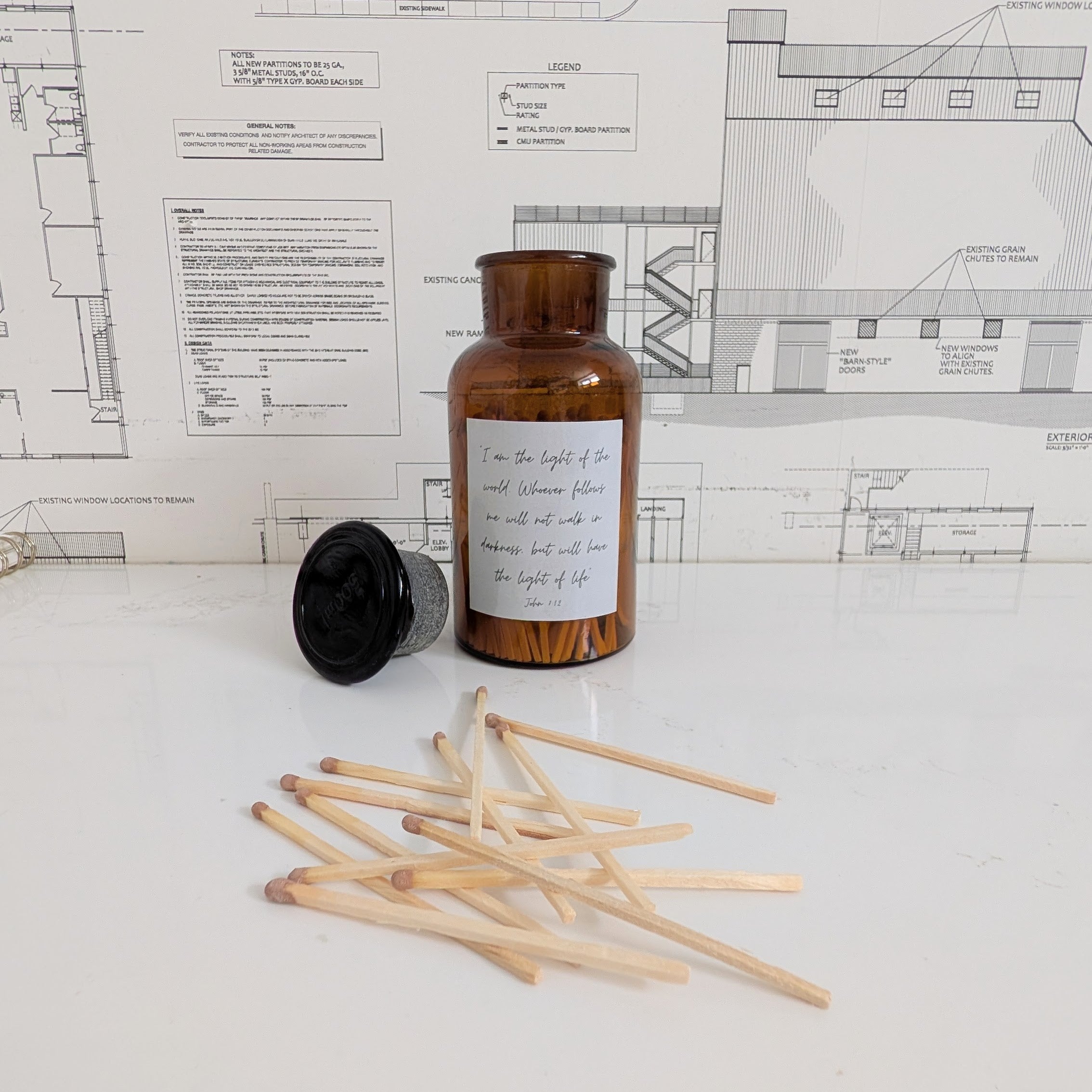Apothecary Bottle w/ Matches