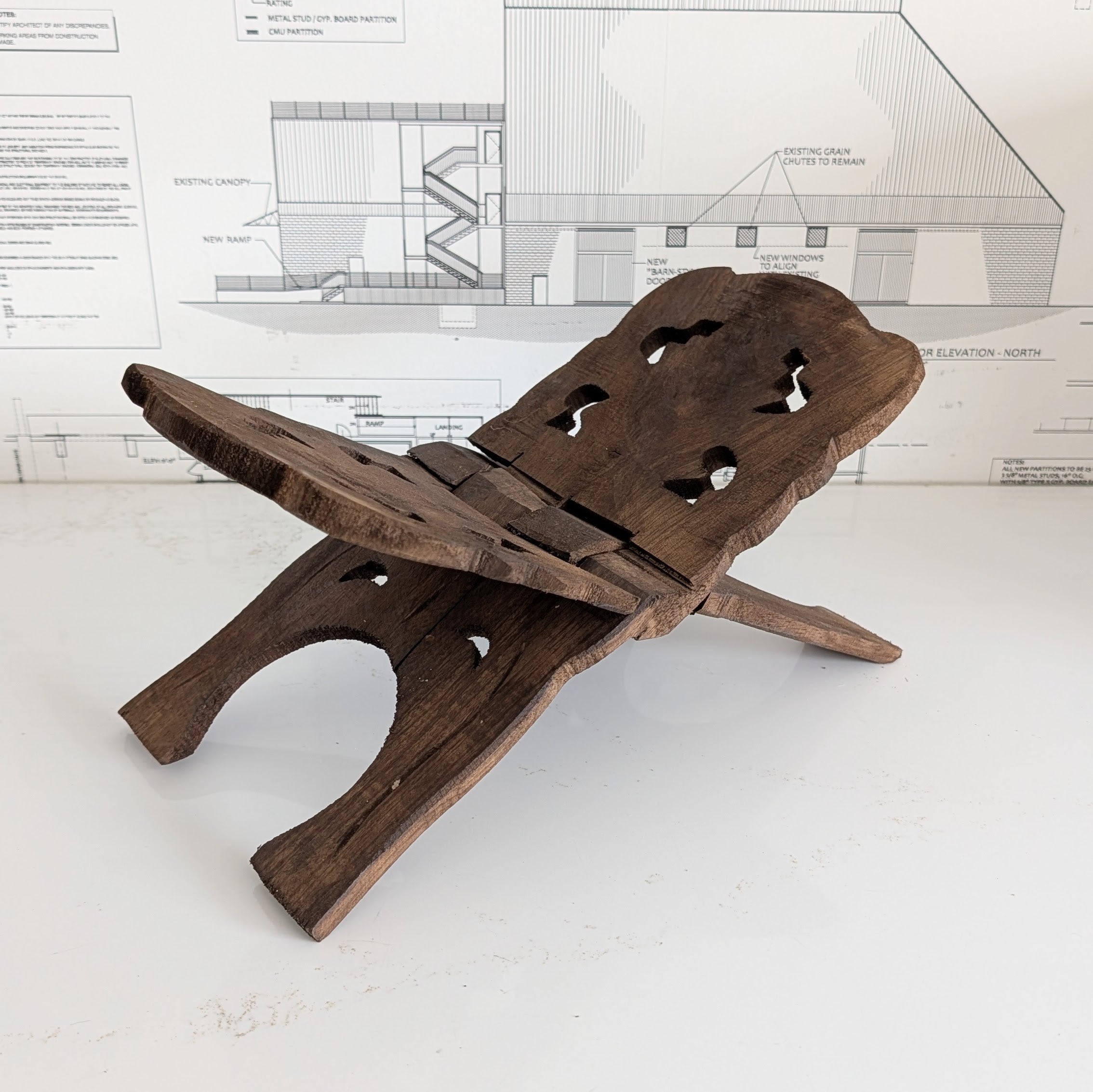 Dark Wood Book Holder