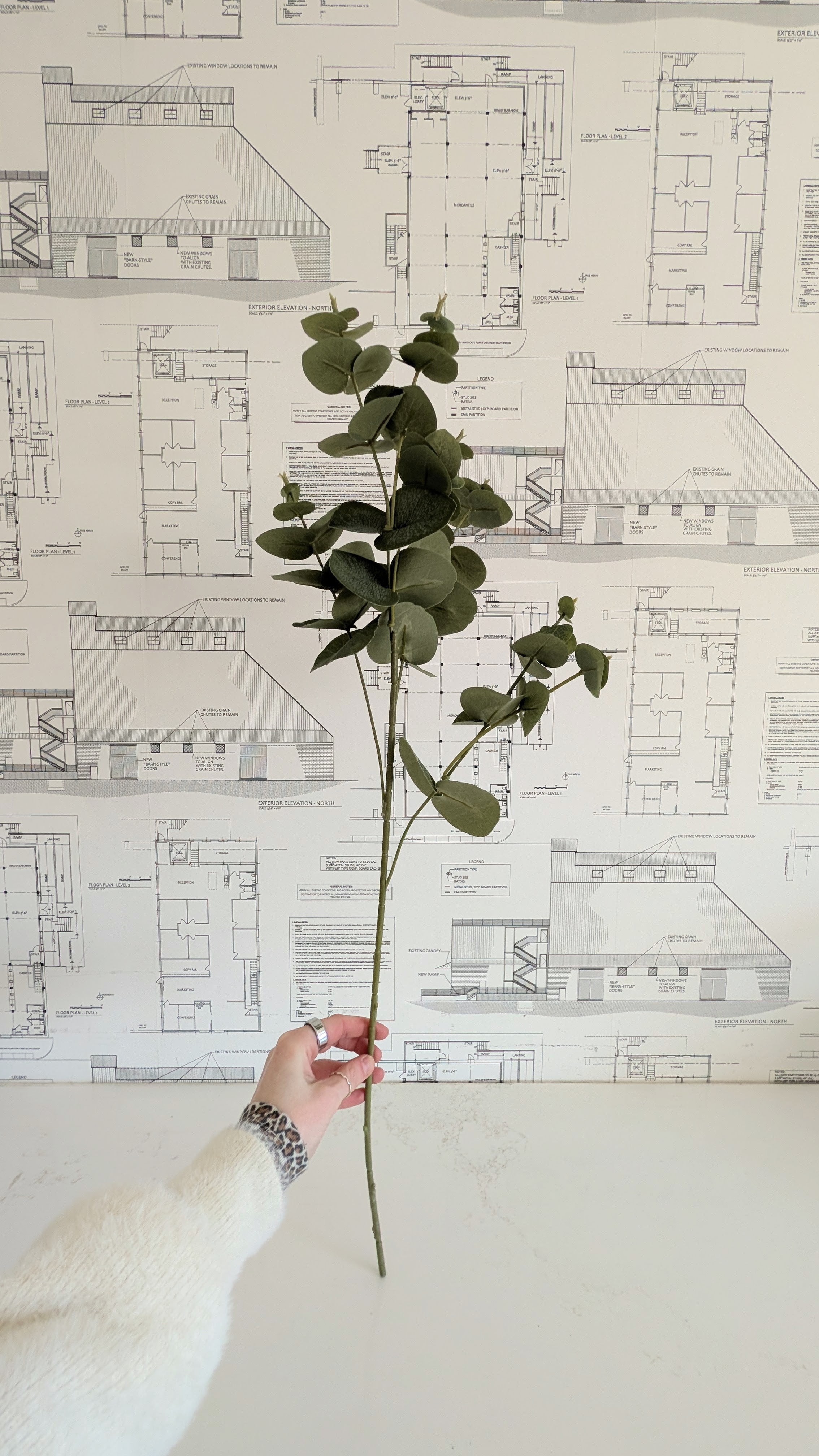 Faux Eucalyptus Branch