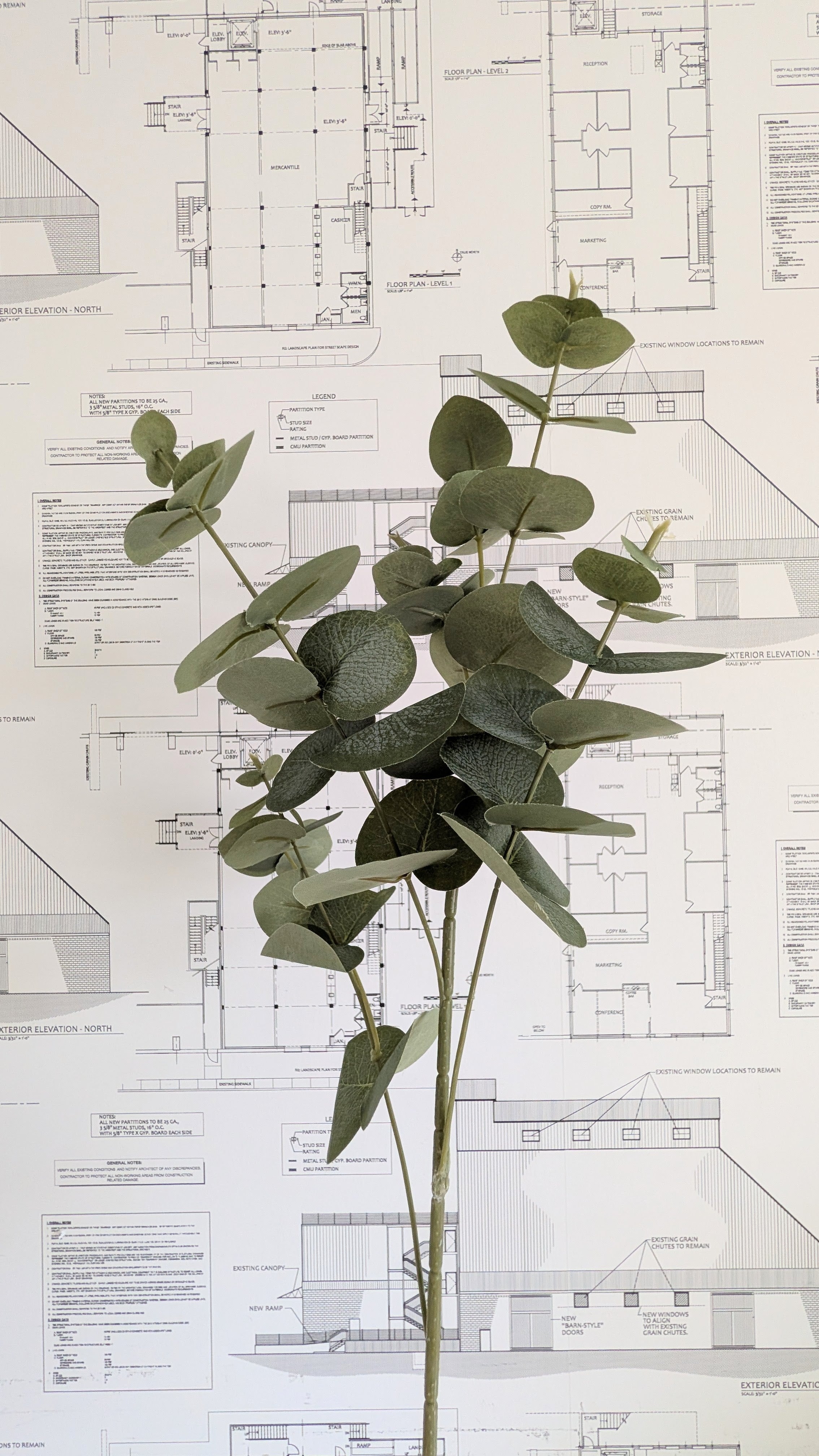 Faux Eucalyptus Branch