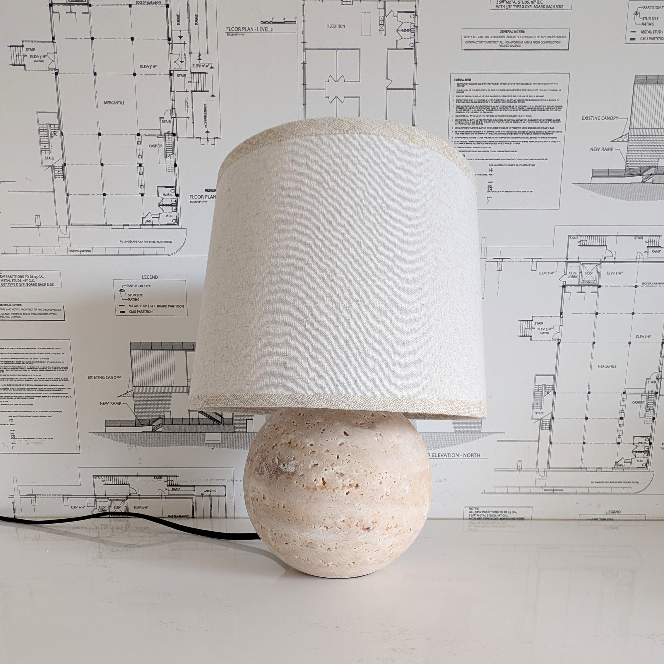 Travertine Lamp