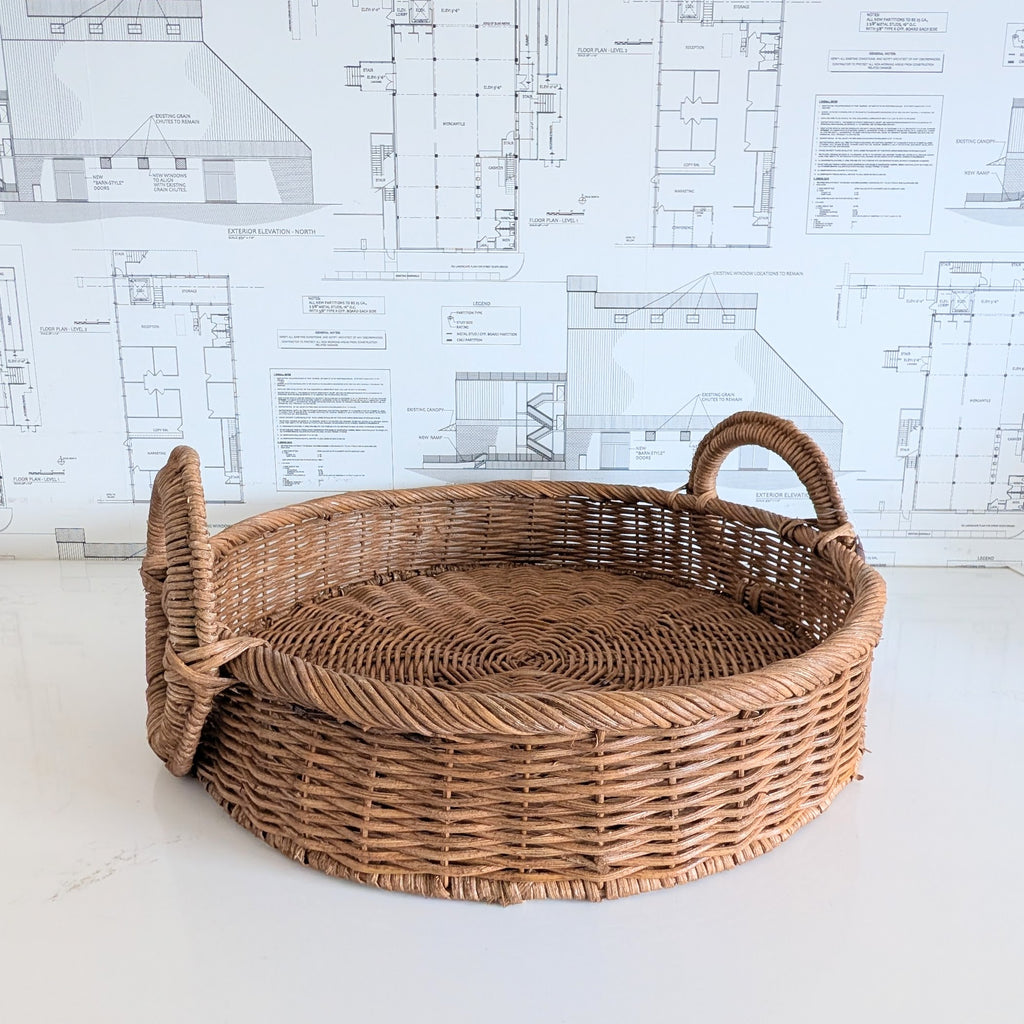 Rattan Tray w/ Round Handles