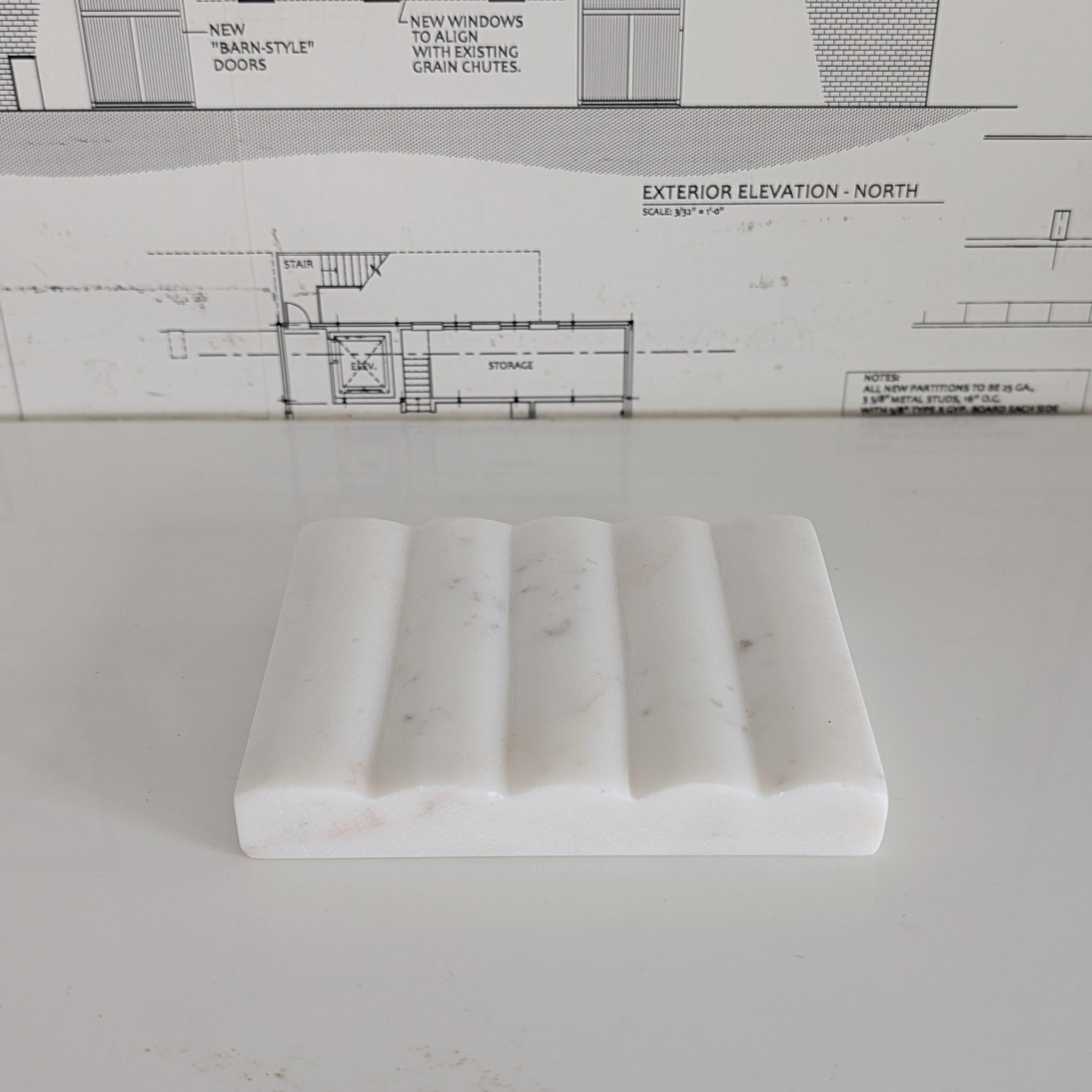 Carved Marble Soap Dish