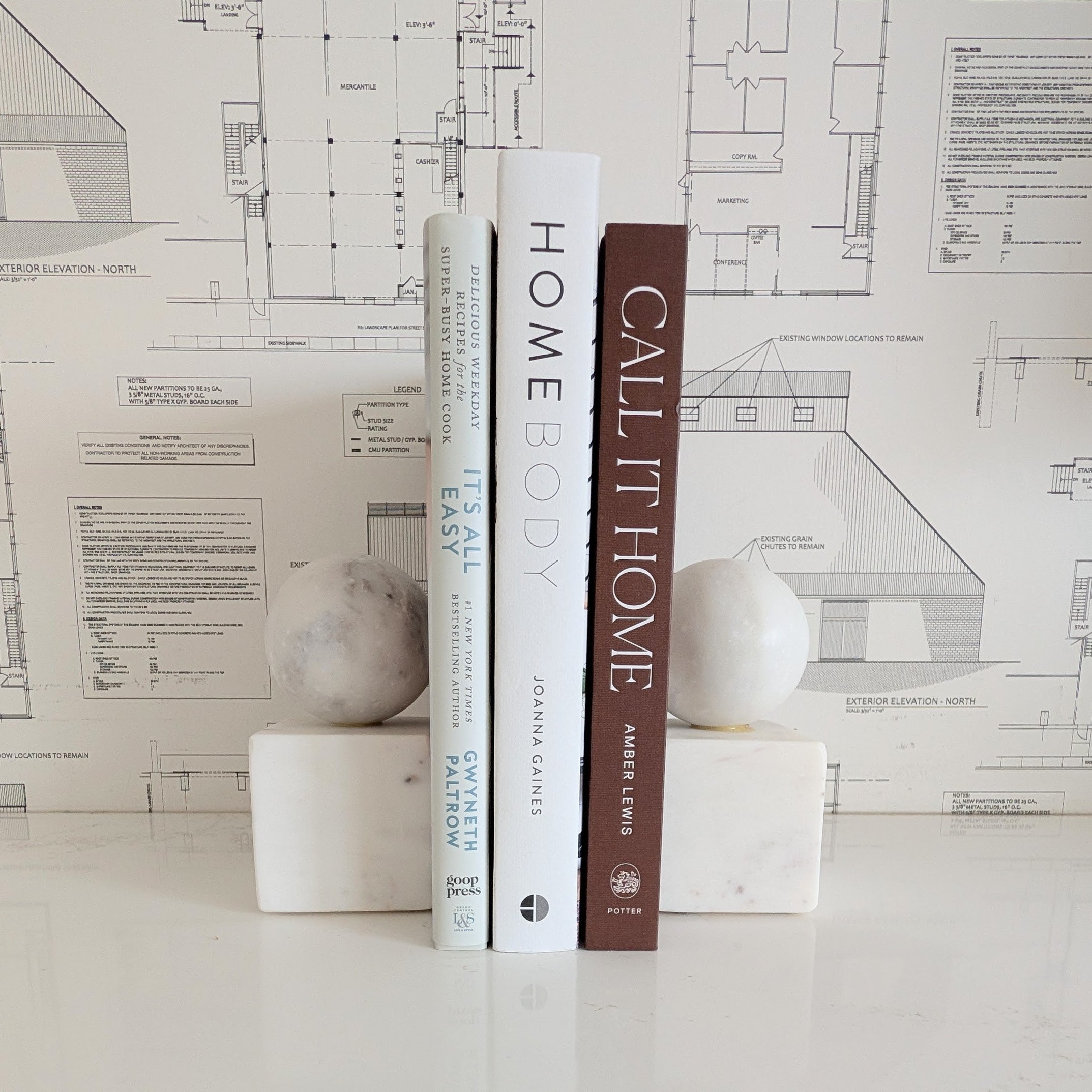 Ball + Cube Bookends