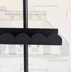 Black Scalloped Easel
