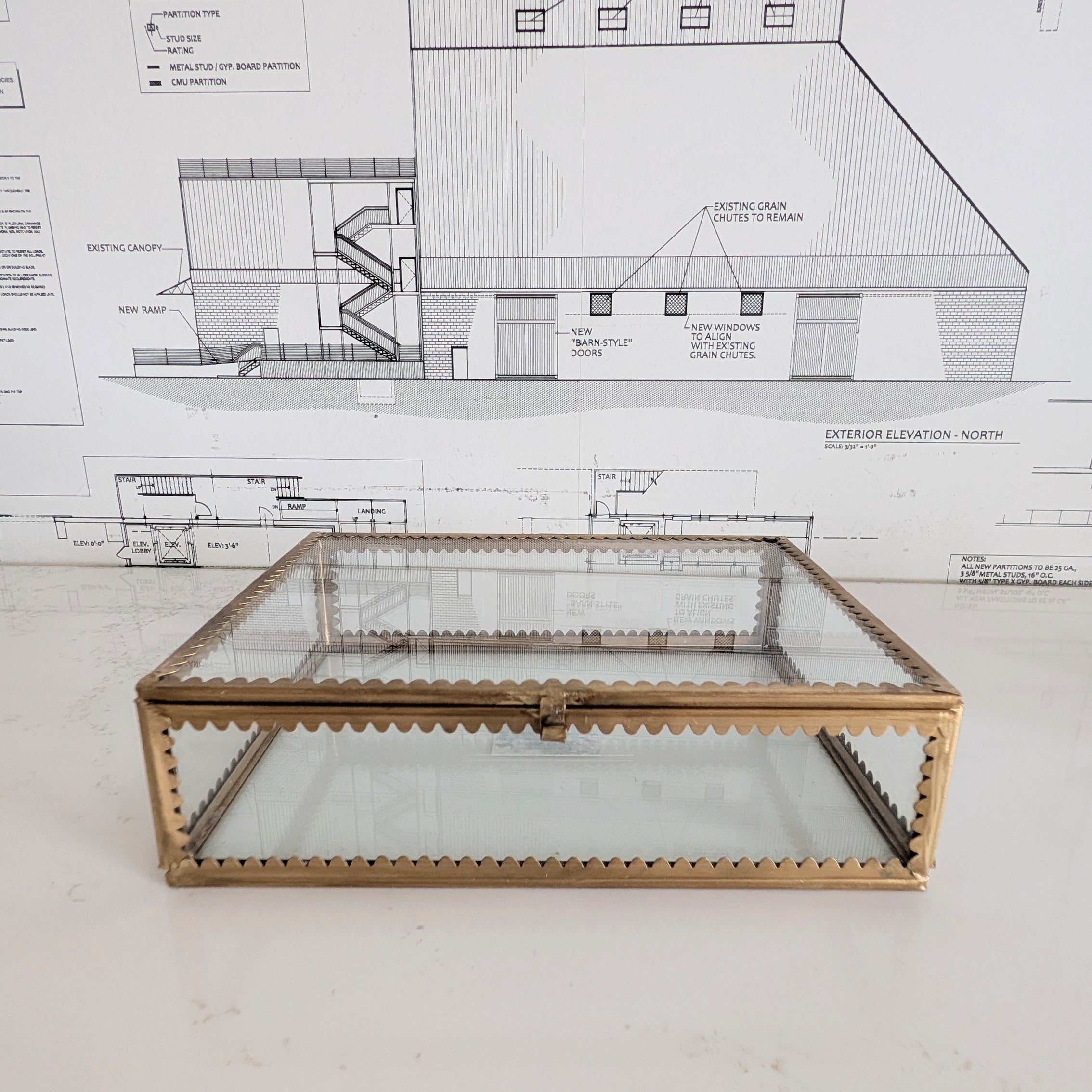 Scalloped Glass Box
