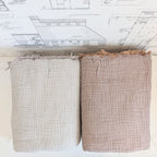 Crinkle Fleece-Lined Throw