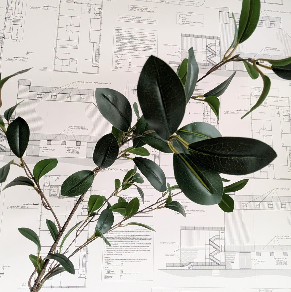 Faux Dark Greenery Stem