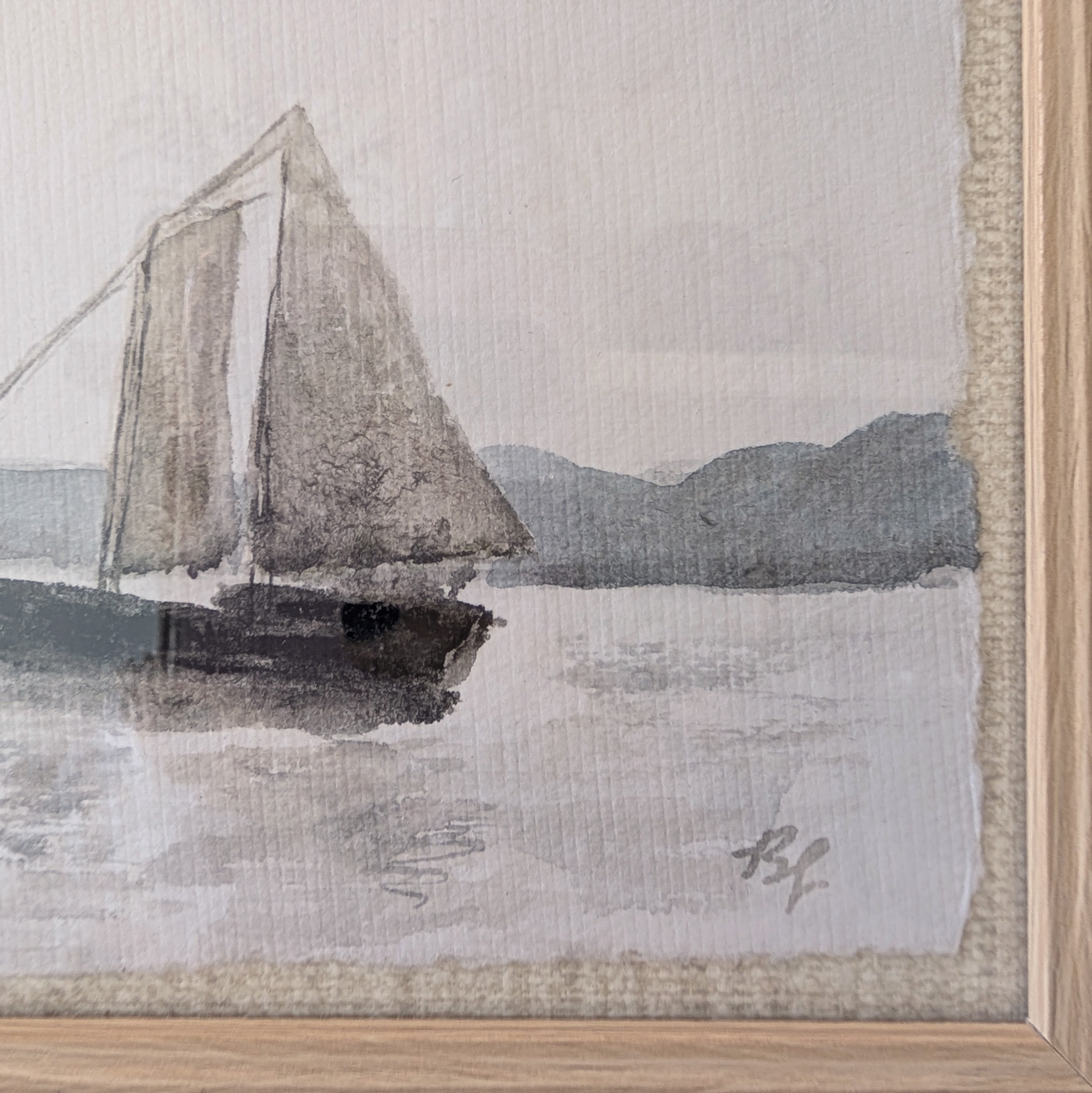 Framed Boat Watercolour
