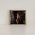Framed Pondering Lady