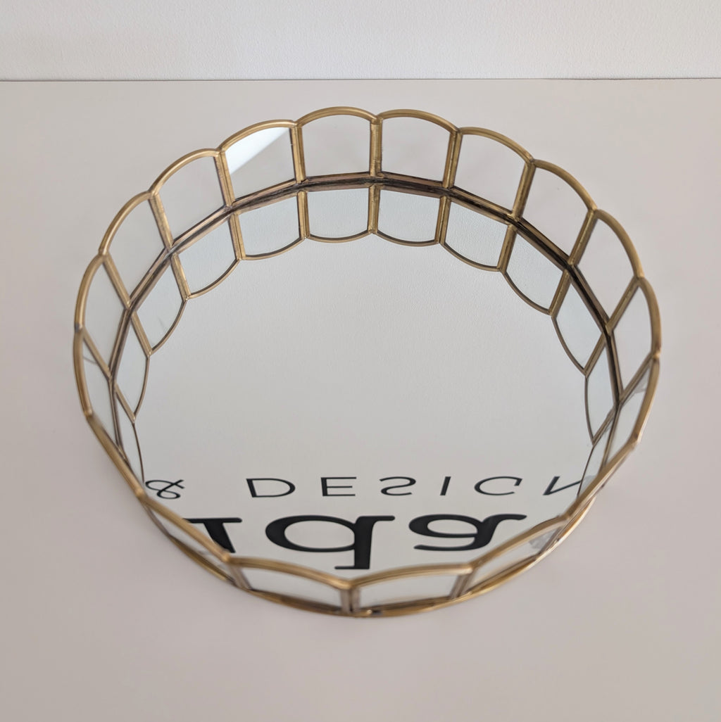Glass Mirror Tray