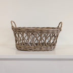 Hand-Woven Rattan Storage Basket