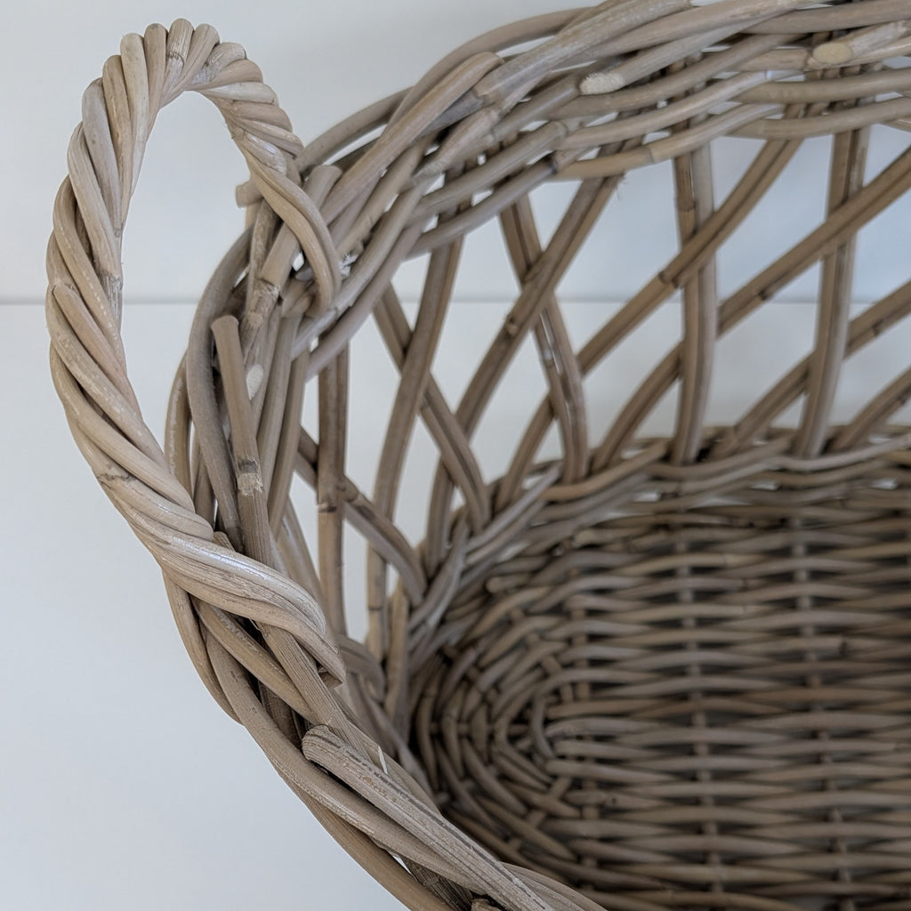Hand-Woven Rattan Storage Basket