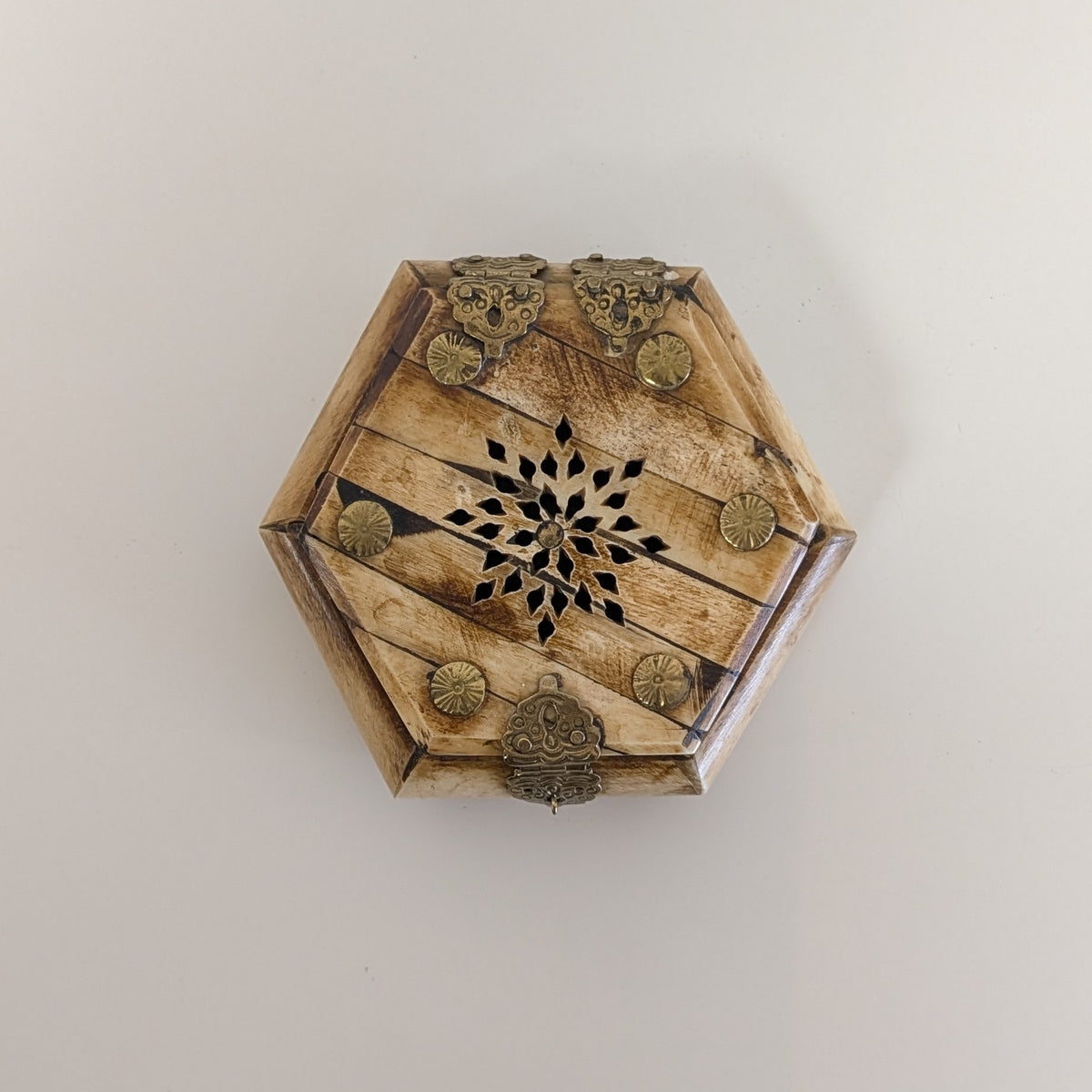 Vintage Hexagon Trinket Box