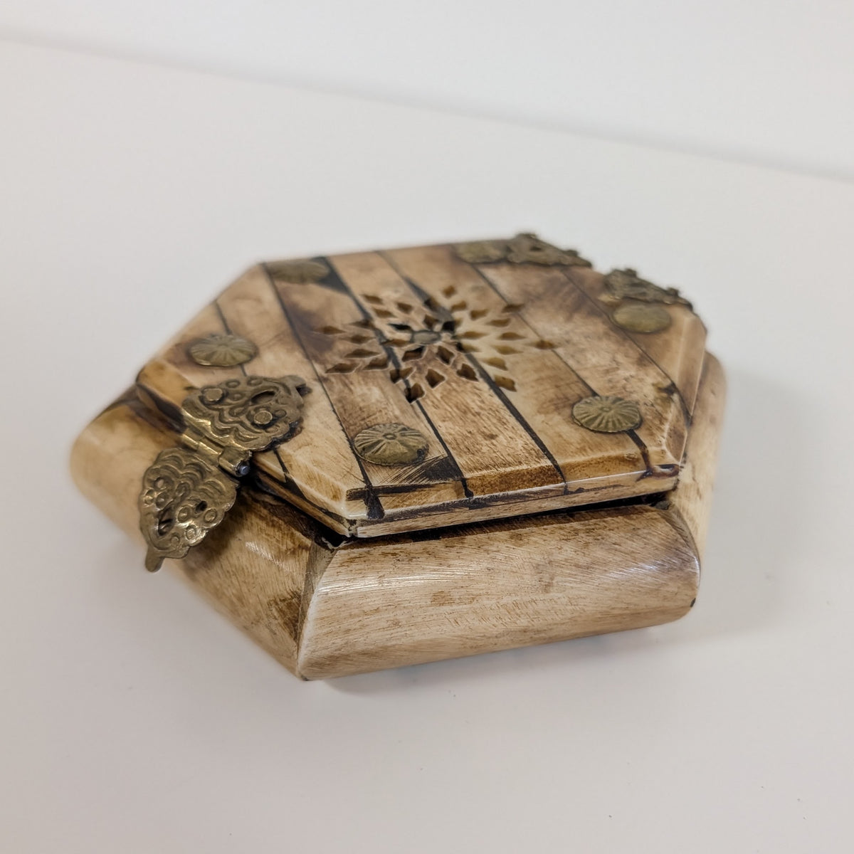 Vintage Hexagon Trinket Box