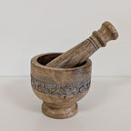 *Found* Wood Mortar & Pestle