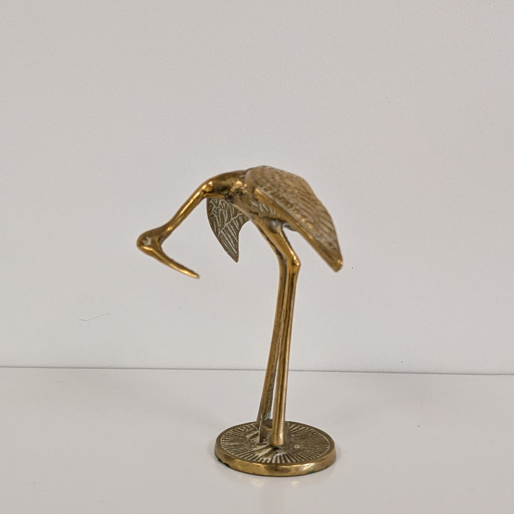 Vintage Brass Stork