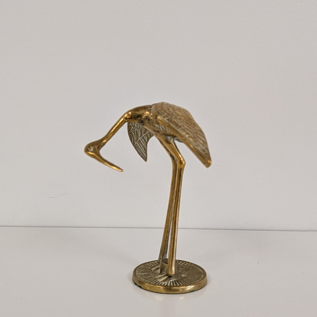 Vintage Brass Stork