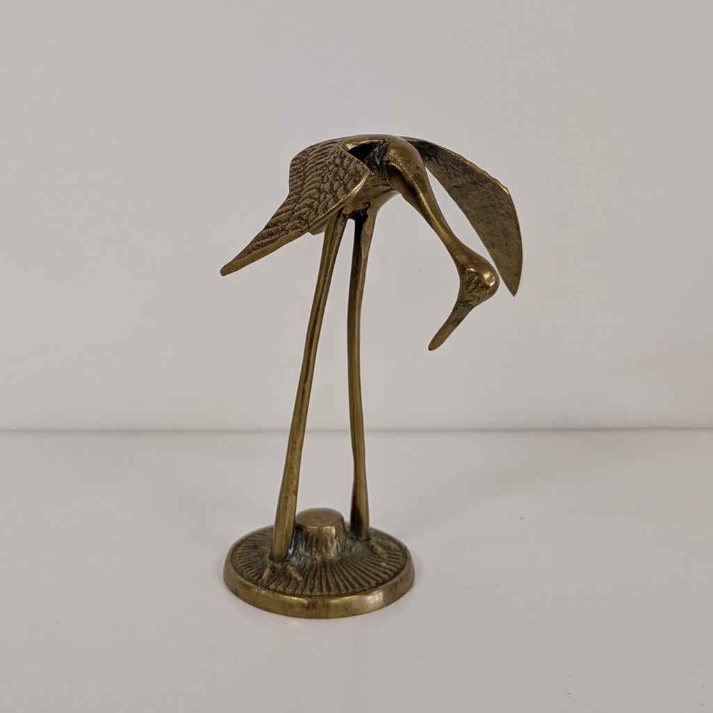 Vintage Brass Stork