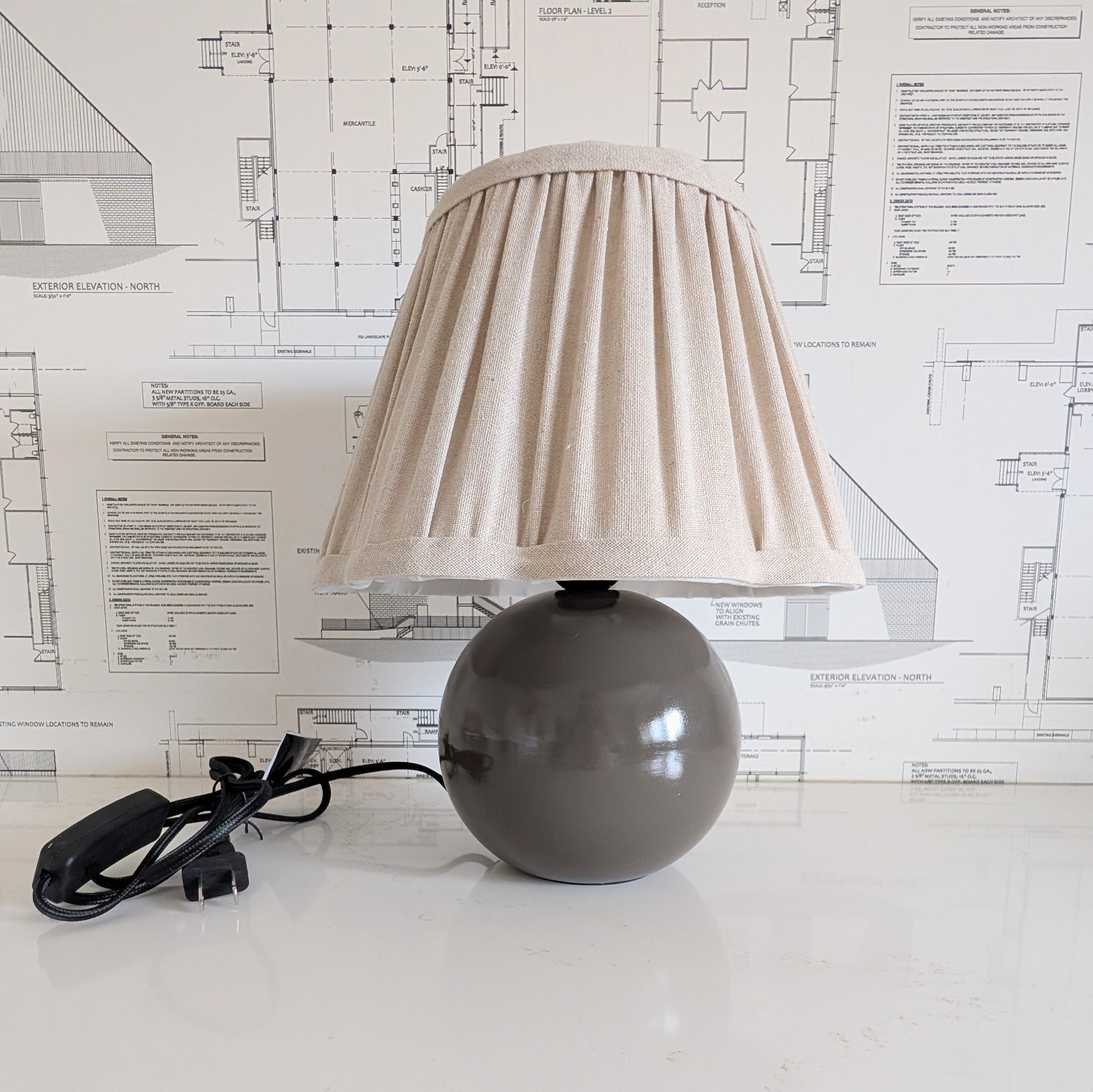 Pleated Linen Lamp